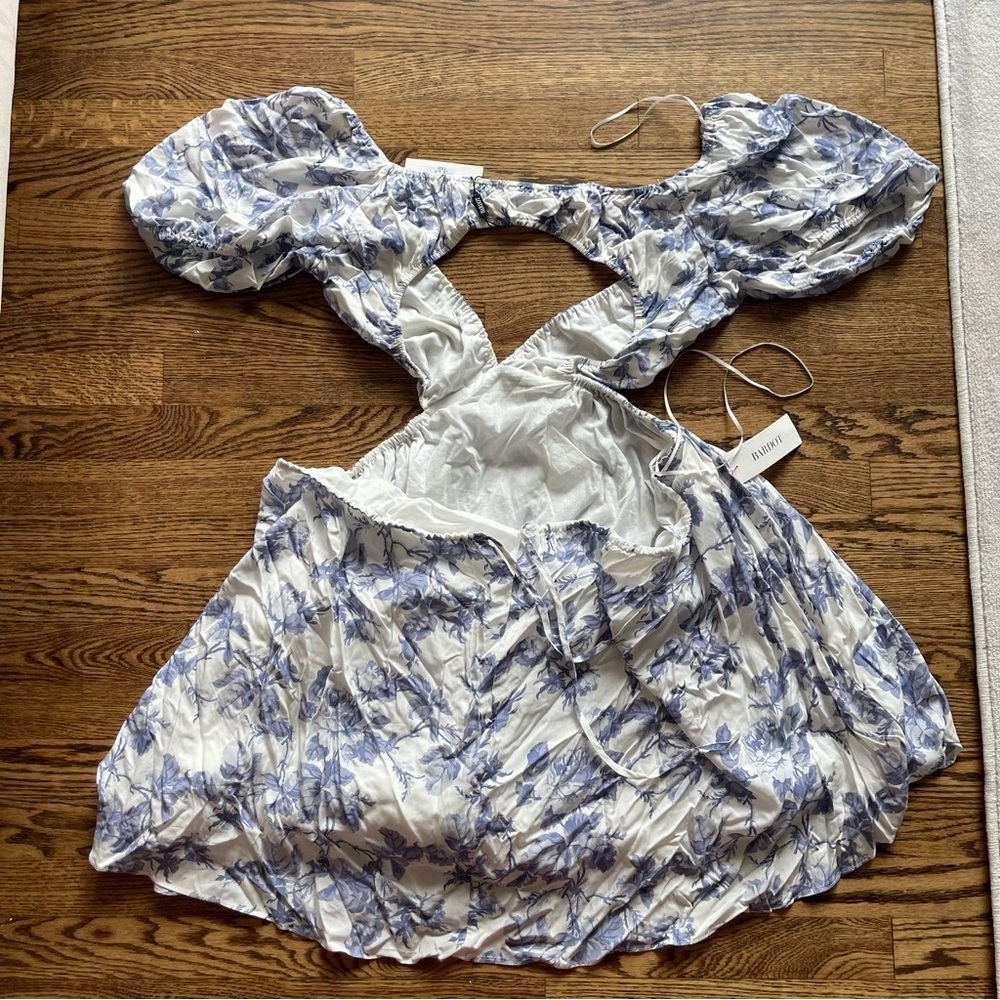 Bardot Eden Floral Mini Dress Size 10 - Picture 3 of 7